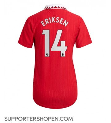 Manchester United Christian Eriksen #14 Hemma Matchtröja Dam 2022-23 Kortärmad